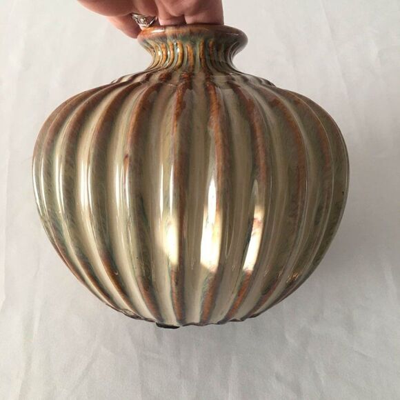 Brown Beige Round vase - Picture 2 of 4